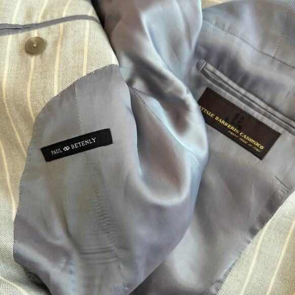 Gray Striped Men's Blazer - Picture 9 of 13